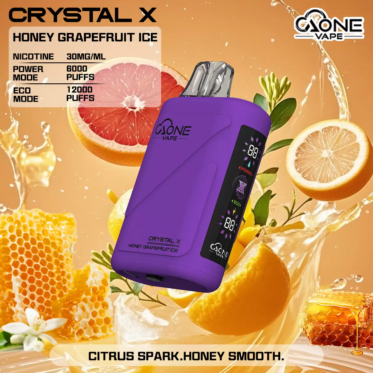 AONE Crystal X 水晶 2 代｜16000 口大容量一次性電子煙