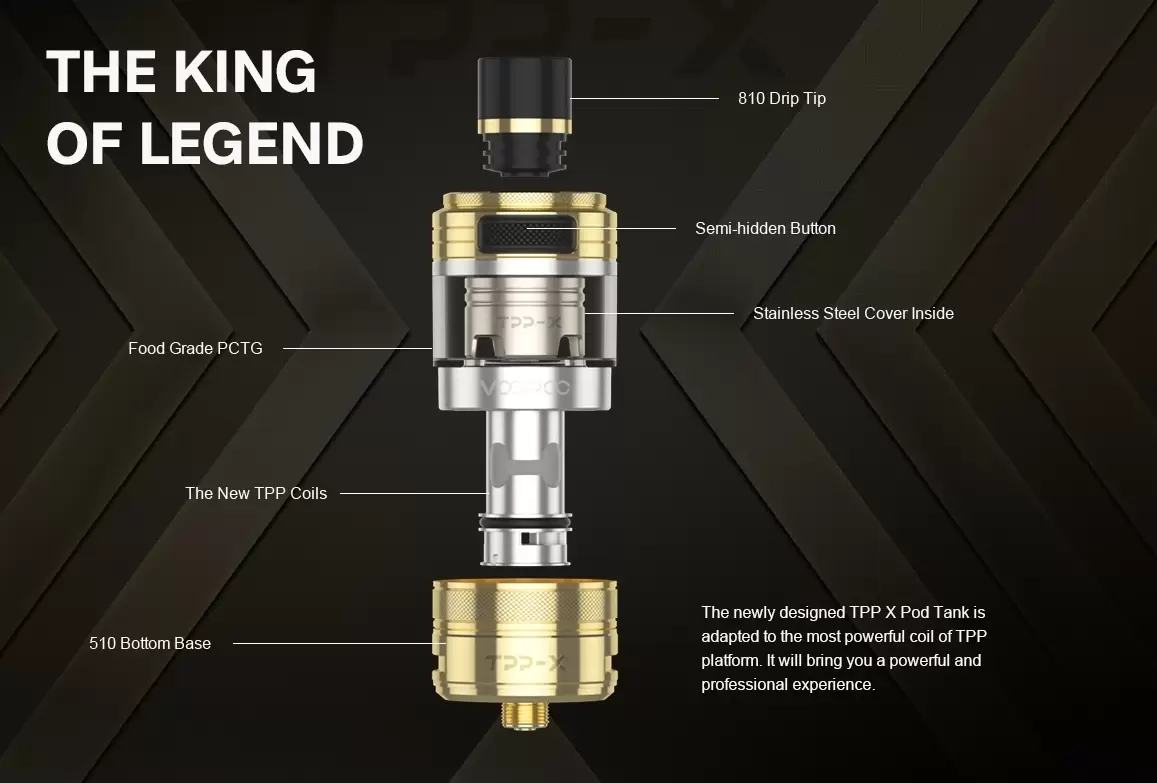 正品 VOOPOO TPP-X POD TANK霧化器