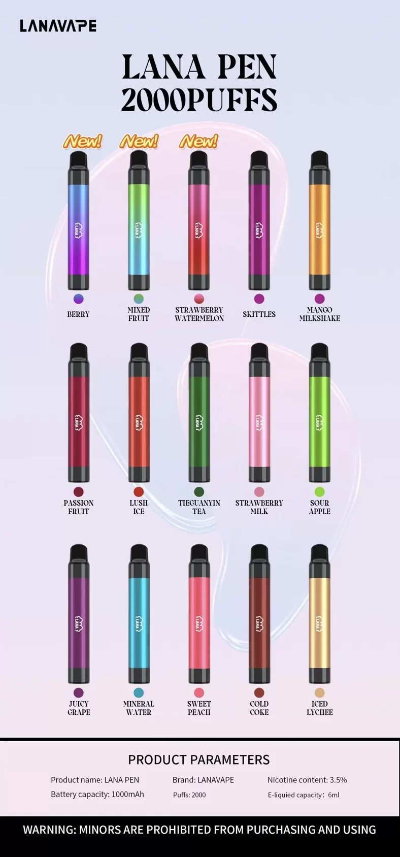 LANA 2000口 一次性電子煙 LANA 2000口