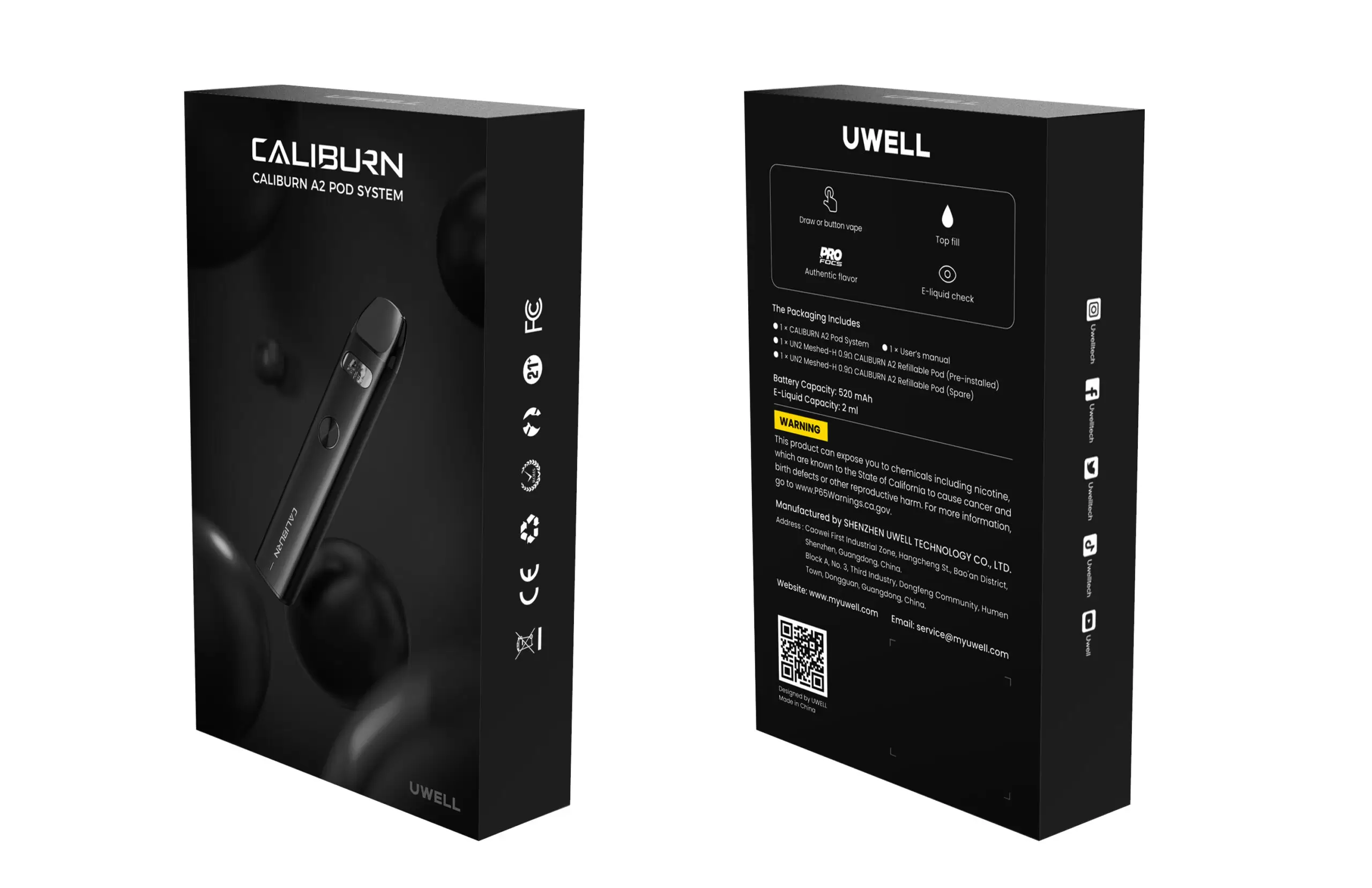 原廠正品Uwell Caliburn A2 咖哩棒 小煙主機